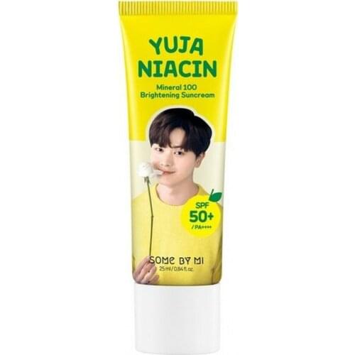 SOME BY MI Yuja Niacin Mineral 100 Brightening Suncream SPF50+PA++++ 25ml Oil Control Waterproof Suncream Whitening Sun Cream