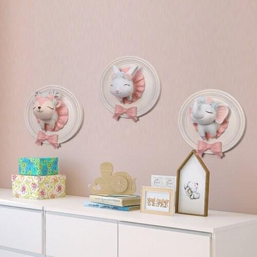 Nordic Unicorn Elephant Deer Cartoon Wall Decor Three-dimensional Wall Hanging Wall Mural Living Room Bedroom Home Decoration