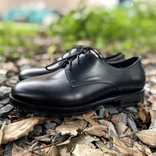 New Arrives Sipriks Brand Goodyear Welted Shoes MenS Dress Derby Genuine Leather Elegant Black Casual Shoe Male Wedding Wear 45