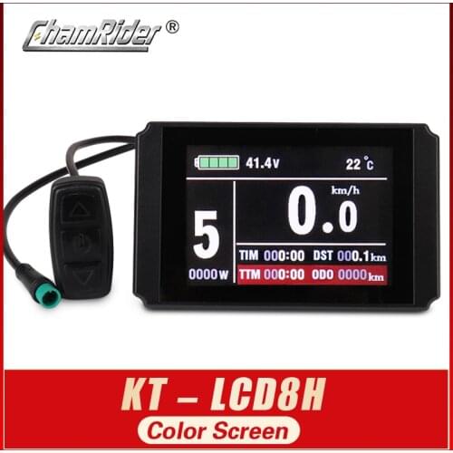 FreeShipping ebike 24V 36V 48V Display intelligent Waterppopf plug KT LCD8H Control Panel Electric Bicycle bike Parts controller