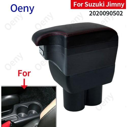 For Suzuki Jimny Armrest box Interior 2007-2015 Parts special Retrofit parts Car Armrest Center Storage box with USB LED light