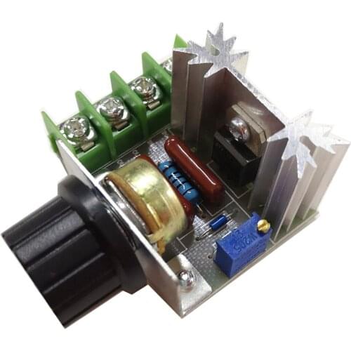 AC 50V-220V 2000W Motor Speed Controller High Power SCR Voltage Regulator Dimming Dimmers Governor Module W/ Potentiometer