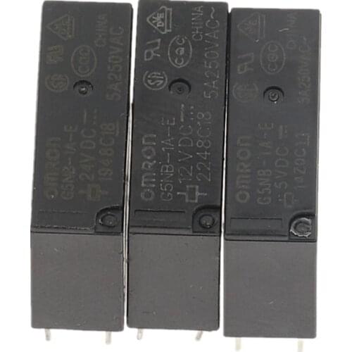 100PCS 5V 12V 24V Power Relays G5NB-1A-E- 5VDC 12VDC 24VDC 5A 250VAC 4PIN