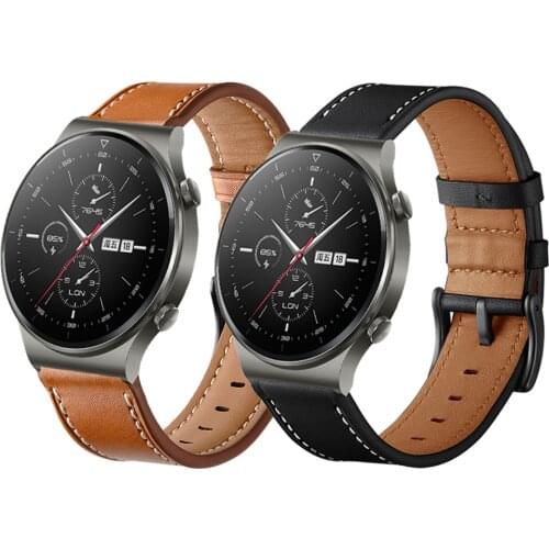 Genuine leather strap for Huawei Watch GT 2 Pro Band for Watch GT 2e GT2 42mm 46mm & Honor Magic Watch 2 46mm Bracelet Watchband