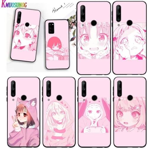 Pink Kawaii Anime Loli For Huawei Honor 7C 7A 7S 8 8A 8X 8C 8S 9 9S 9X 9N 9A 9C 9i Pro Lite Silicone Black Soft Phone Case