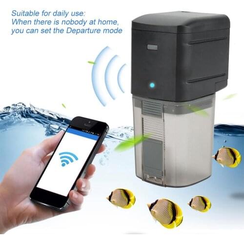 Fish Feeding Machine Aquarium WiFi Wireless Remote Intelligent Control Aquarium Feeder Automatic Fish Tank Timer Feeder