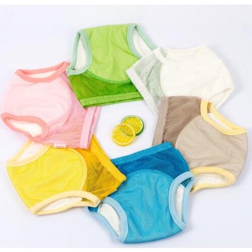 Mesh Summer Baby Training Pants Infant Boy Girl Nappies Cloths Diapers 6 Layers Cotton Gauze Washable Reusable Toddler Underwear