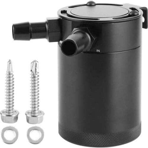 Hood scoop hood vent 2-Port Oil Catch Can 500ml Aluminum Alloy Baffled Reservoir Tank Universal Accessory hood locks car