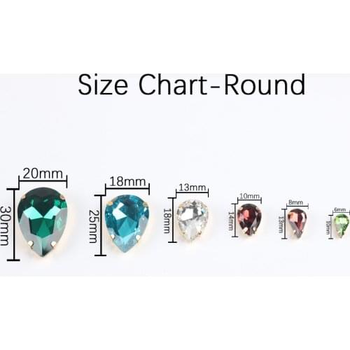 Glitter Sewing Rhinestones For Needlework With Silver Claw Teardrop Sew on Glass Crystal Stones Diy Garment Clothes Shoes