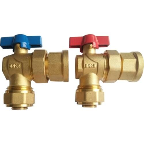Floor Heating Manifold Angle Valve Aluminum Plastic 20 Angle Ball Valve Inside And Outside Wire Floor Heating Valve