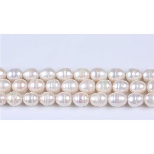 10-11mm rice shape fresh water pearl ring pearl strands