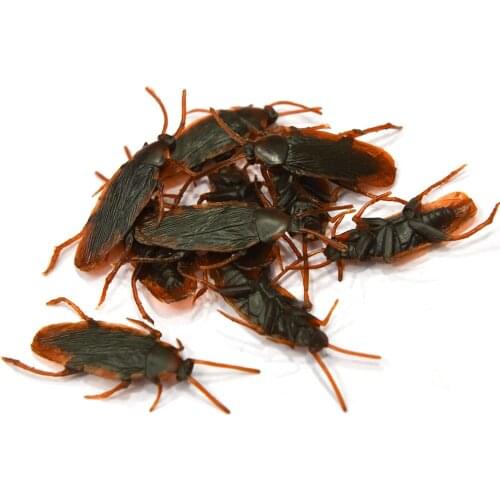 10pcs 20pcs Fake Cockroach Novelty Roaches Bugs Realistic Looking Insects for Halloween Fools'Day Trick Party Game Toys