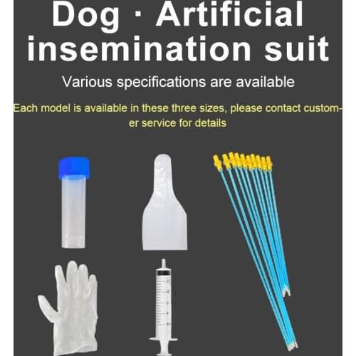 100 Sets Dog Artificial Insemination Set Bulldog Semen Corgi Collection AI Sperm Collect Bags Plastic Disposable PETS Cinic Tool