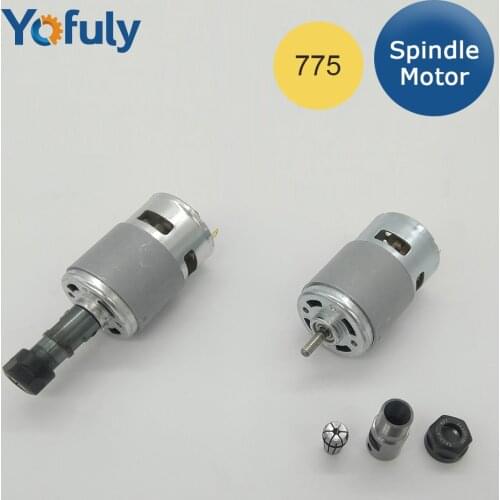 775 DC Motor 12-36V Spindle Motor with ER11 Extension Rod Carving Knife for CNC Router Machine/DIY Engraving Machine