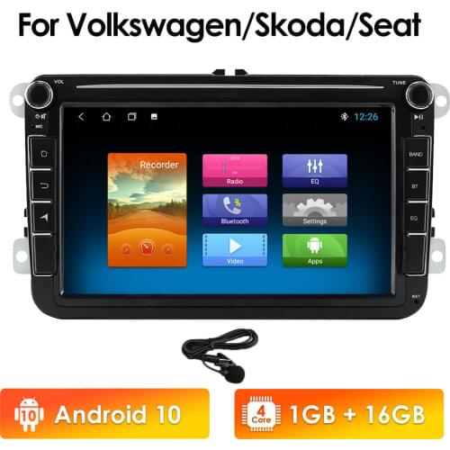 2Din Android Car Radio for VW Golf Passat B7 B6 Skoda Octavia Seat Polo Sedan 5 Tiguan Jetta Beetle 2 GPS Multimedia Player WIFI