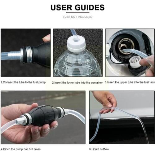 Car Hand-pinch Pump Fuel Pump Car 6/8/10/12MM Rubber Pump Manual Pump Car Fuel Fuel Engine Aluminum Burning C8N7