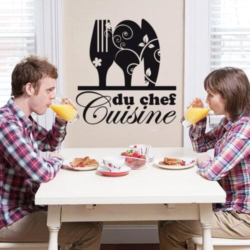 KUCADA cuisine du chef wall sticker for kitchen decoration home decal diy removable wallpaper WP1122