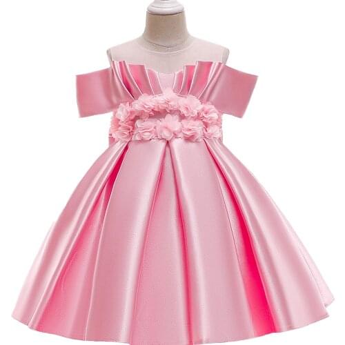 3-10 Y Teen Kid Dress for Girl Wedding Tulle Flower Girl Dress Elegant Princess Party Pageant Formal Gown Dress Children Clothes