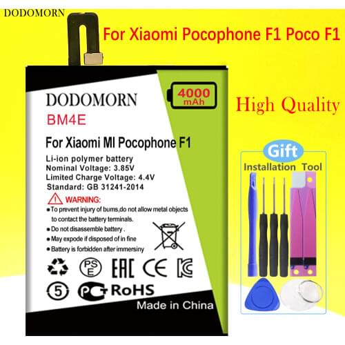 DODOMORN Xiaomi Pocophone F1 Phone Batteries