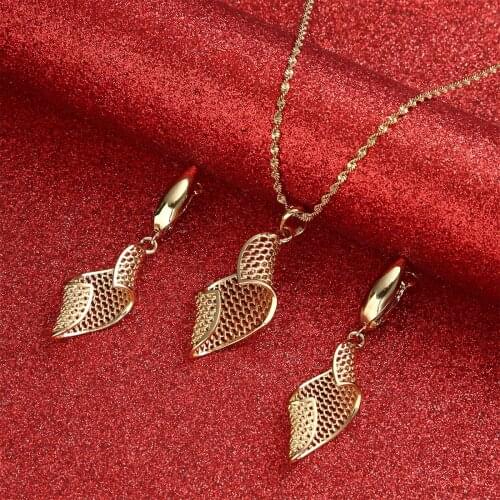 Ethiopian Traditiona African Jewelry Set Necklace Earrings Ethiopia Gold Eritrea Sets for Womens Habesha Wedding Party Gift