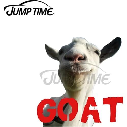 JumpTime 13 x 7.2cm For GOAT Peeker Car Sticker Window Motorcycle Decal 3D Cartoon Car Styling Waterproof Accessories