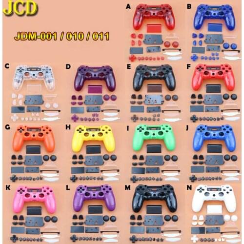 JCD Clear Matt Handle Front Back Housing Shell Case Cover Buttons Kit for PS4 JDM-001 Dualshock 4 Old Version Gamepad Controller