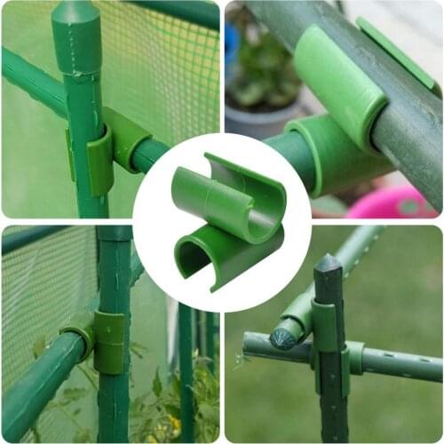 10 PCS New Cross Plastic clips Plant support Fixed Connector Adjustable Agriculture Fastener Pillars Diameter 8-20mm Gardening