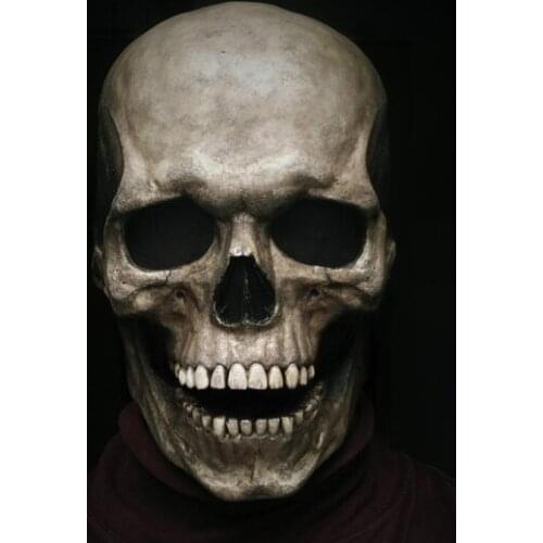 Halloween Mask Movable Jaw Full Head Skull Mask Halloween Decoration Horror Scary Mask Cosplay Party Decor 2021 Skull Helmet