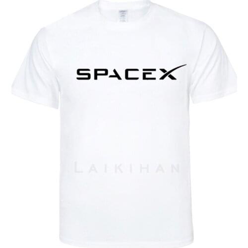 Space X T Shirt Mens Tesla Tees Casual Top Design T-Shirt Size-XS To 3XL male brand teeshirt men summer cotton t shirt