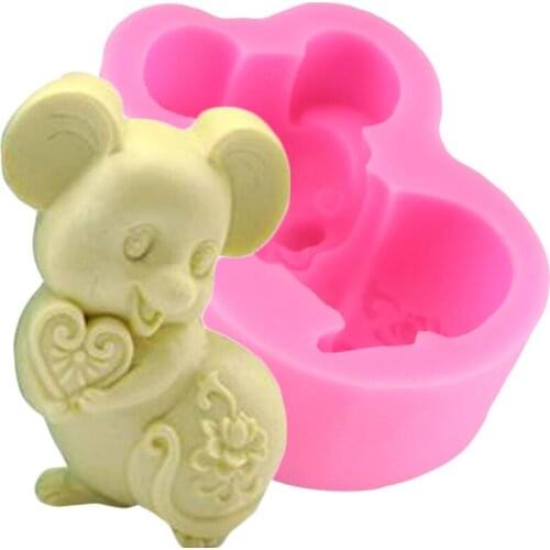 Mouse Silicone Soap Mold DIY Handmade Craft 3D Soap Molds Cake mold Chocolate Mold