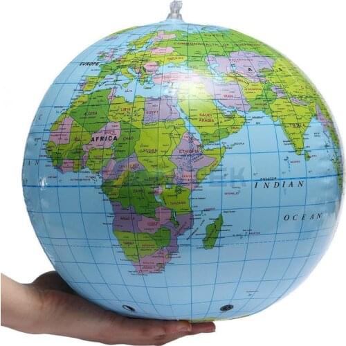 30cm Inflatable Blow Up World Globe Earth Map Ball Educational Planet Earth Ball Ocean Kid Learning Geography Toy Home