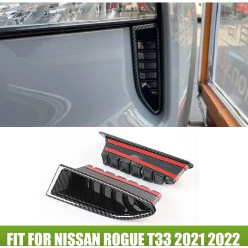 Carbon Fiber Front Head Light Eyelid Cover Trim for Nissan Rogue T33 2021 2022