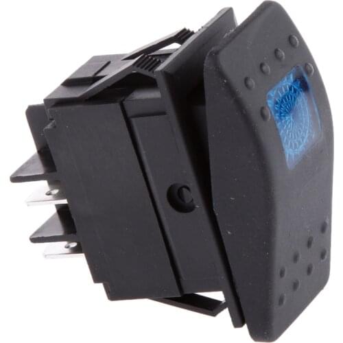 ON/OFF Toggle Switch Blue Light Push Button Control Universal for Cars