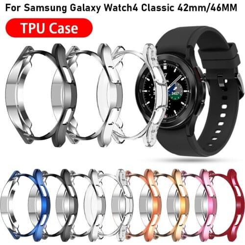 Screen Protective Watch Case For Samsung Galaxy Watch 4 Classic 42MM 46mm Full Protector Cover Shockproof TPU Transparent Shell