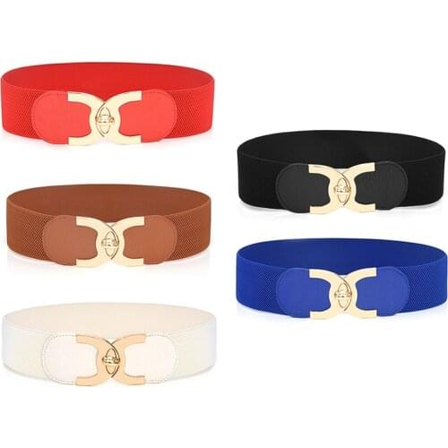New Fashion 1PC Korean Style Buckle Elastic Wide Belt Wide Cummerbund Strap Belt Waist Female Women Accessories