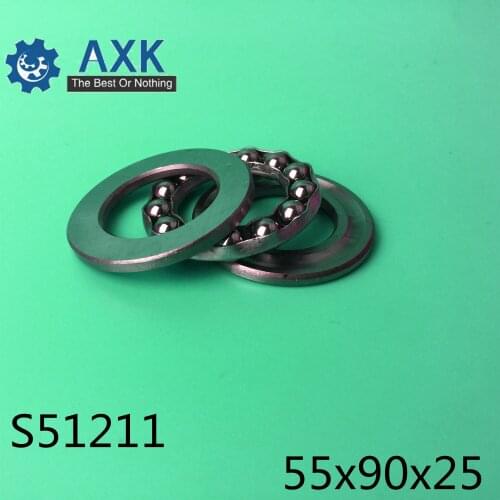 S51211 Bearing 55*90*25 mm ( 1PC ) ABEC-1 Stainless Steel Thrust S 51211 Ball Bearings