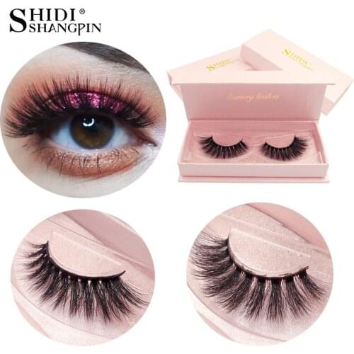 SHIDISHANGPIN 1 Pair Eyelashes 3d Mink Lashes Maquiagem Cilios Eyelashes Natural Long lashes Mink Makeup 1 Box False Eyelashes