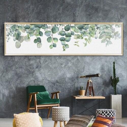 Nordic Modern botanic green leaves print Poster Canvas Printings Wall Canvas Art Prints Wall Pictures for Living Room no frame