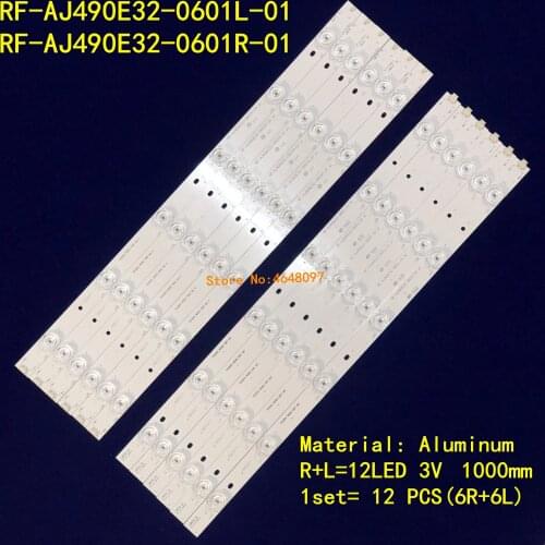 LED backlight strip(12)for Sharp RF-AJ490E32-0601L-01 0601R A1 LC-49CFE6031K LC-49CFF5001K LC-49CFE6032E 49CFE5002E 49CFE6032K