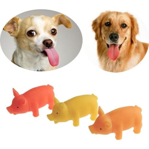2016 Pet Puppy Supplies Chew Squeaker Squeaky Rubber For Dog Toys Play Sound Pig
