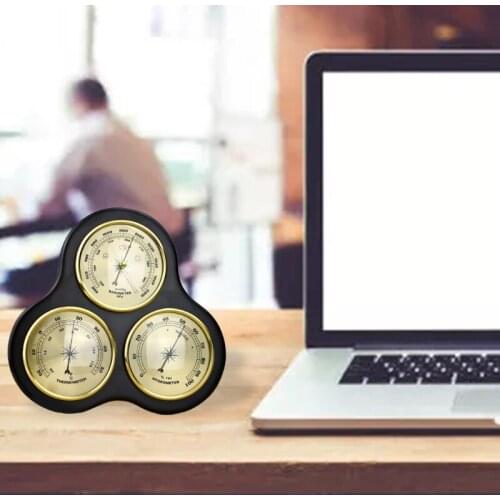 Traditional Weather Station, Barometer with Thermometer and Hygrometer No Battery No Battery Required Hanging Home Weather Wall