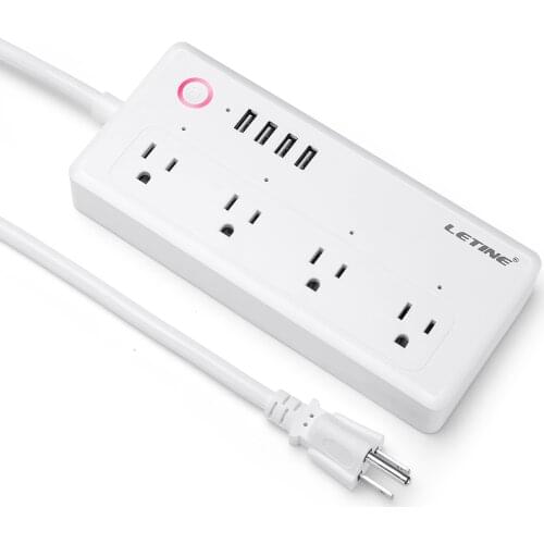 US Socket Smart Power Strip 4 USB Charger Outlet Plug Timer Remote Control Socket Tuya Alexa Google Surge Protector WIFI Switch