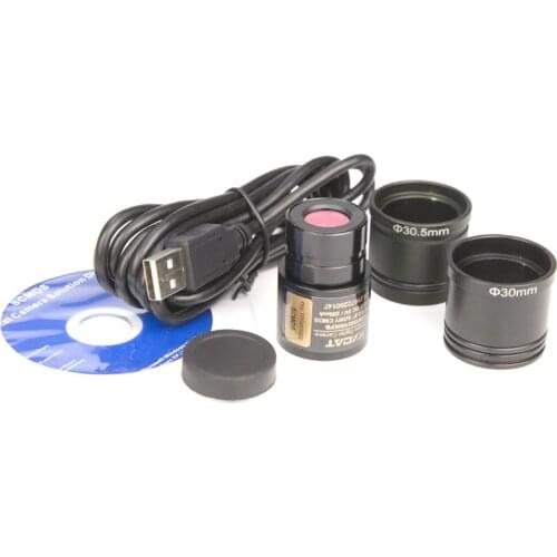 5.0MP USB2.0 Video SCMOS Series Camera Free Drive Image Capture Electronic Eyepiece Microscope w/ 30mm/30.5mm Lens Adapter