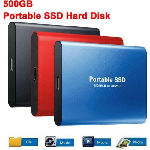 500GB External Hard Disk Mobile Hard Disk Aluminum Alloy Mobile Portable Hard Drives Hard Disk For PS5 PS4 Laptop Computer