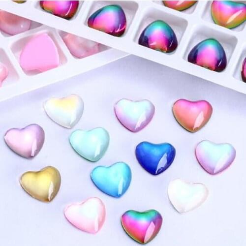 Hight quality Heart Rhinestone Applique Mocha rhinestones Flatback Crystal Stones Non Hotfix Strass glue on rhinestones ZZ065