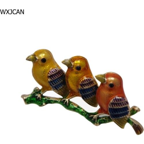 WXJCAN new alloy enamel bird brooch women Size 50mm*30mm