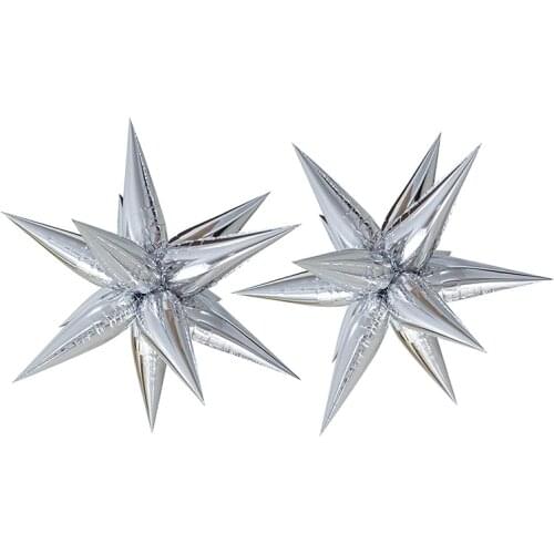 Star Balloons Foil Balloon for Birthday Bachelorette Engagement Wedding Party, 2Pcs Large Silver Balloon