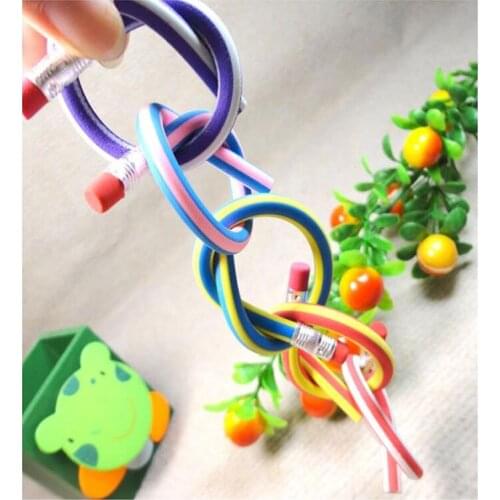 10pcs/lot Creative Flexible Pencil Deformable Folding Continuous Pencil Kawaii Stationery School Supplies Hot Boligrafos Pencil