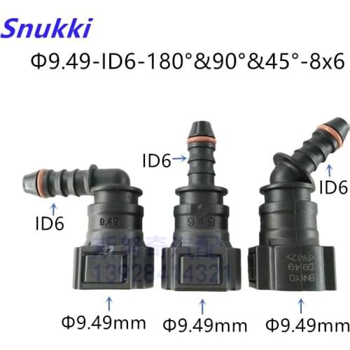 9.49mm 9.49 ID6 SAE 3/8 Fuel pipe fittings Fuel line quick connector for Haval Electromagnetic valve connector 5pcs a lot