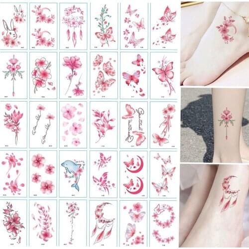 30pcs Waterproof Tattoo Sticker Flower Small Fresh Tattoo Sticker Sexy Tattoo Sticker Temporary Tattoo Sticker